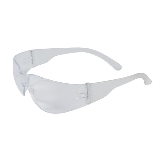Bouton Optical 250-00-0020 Rimless Safety Glasses with Clear Temple, Clear Lens and Anti-Scratch / Anti-Fog Coating