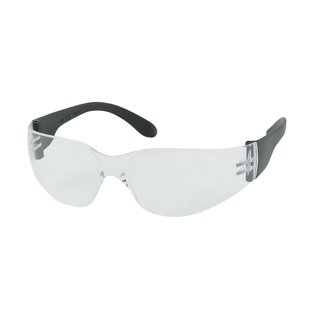 Bouton Optical 250-01-0000 Rimless Safety Glasses With Black Temple, Clear Lens And Anti-Scratch Coating 250-01-0000-11159