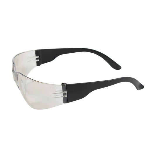 Bouton Optical 250-01-0002 Rimless Safety Glasses with Black Temple, I/O Lens and Anti-Scratch Coating