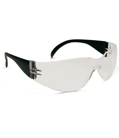 Bouton Optical 250-01-0020 Rimless Safety Glasses with Black Temple, Clear Lens and Anti-Scratch / Anti-Fog Coating