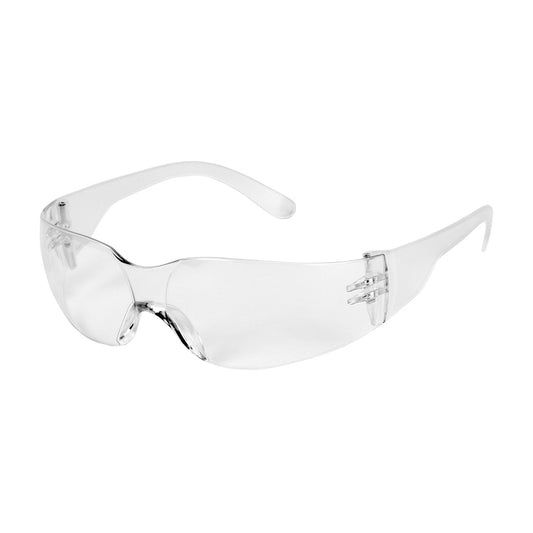 Bouton Optical 250-01-0300 Rimless Safety Glasses with Clear Temple, Clear Lens and Anti-Scratch Coating