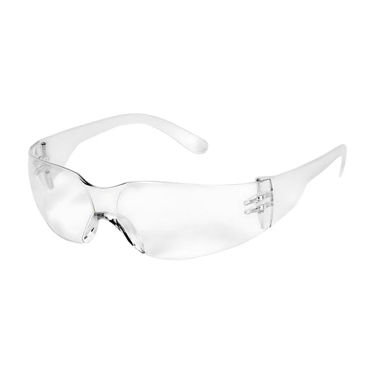 Bouton Optical 250-01-0300 Rimless Safety Glasses With Clear Temple, Clear Lens And Anti-Scratch Coating 250-01-0300-11166