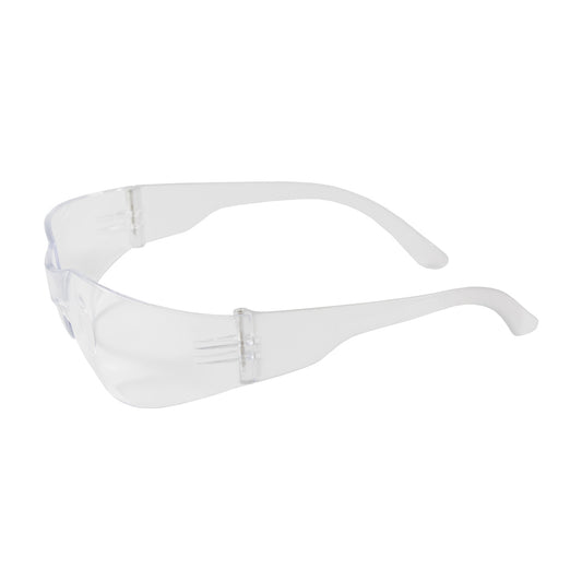 Bouton Optical 250-01-0900 Rimless Safety Glasses with Clear Temple, Clear Lens and Anti-Scratch Coating
