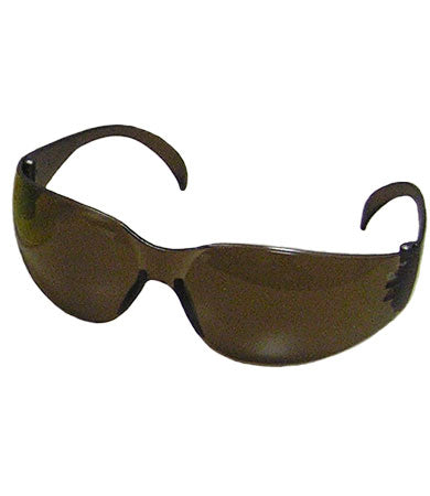 Bouton Optical 250-01-5504 Rimless Safety Glasses with Dark Brown Temple, Dark Brown Lens and Anti-Scratch Coating