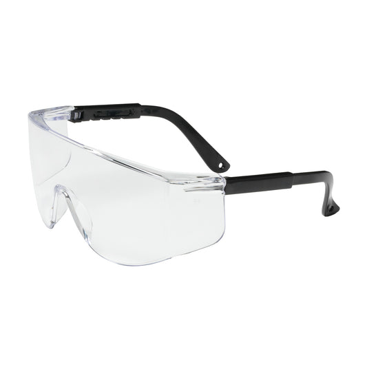 Bouton Optical 250-03-0080 OTG Rimless Safety Glasses with Black Temple and Clear Lens