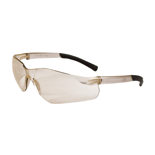 Bouton Optical 250-06-0002 Rimless Safety Glasses with Clear Temple, I/O Lens and Anti-Scratch Coating