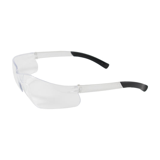 Bouton Optical 250-06-0000 Rimless Safety Glasses with Clear Temple, Clear Lens and Anti-Scratch Coating