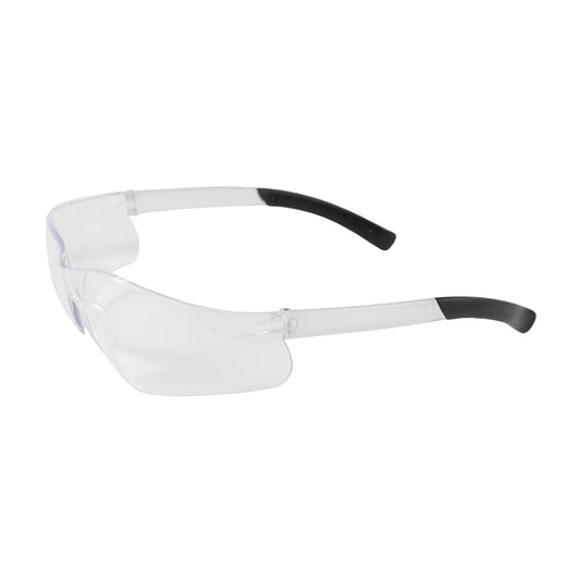 Bouton Optical 250-06-0080 Rimless Safety Glasses with Clear Temple and Clear Lens