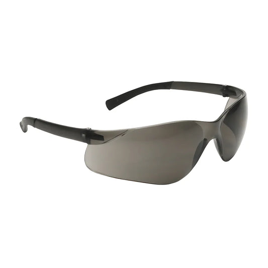 Bouton Optical 250-06-5501 Rimless Safety Glasses With Dark Gray Temple, Gray Lens And Anti-Scratch Coating 250-06-5501-11198