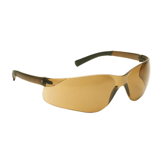 Bouton Optical 250-06-5504 Rimless Safety Glasses With Dark Brown Temple, Dark Brown Lens And Anti-Scratch Coating 250-06-5504-11201