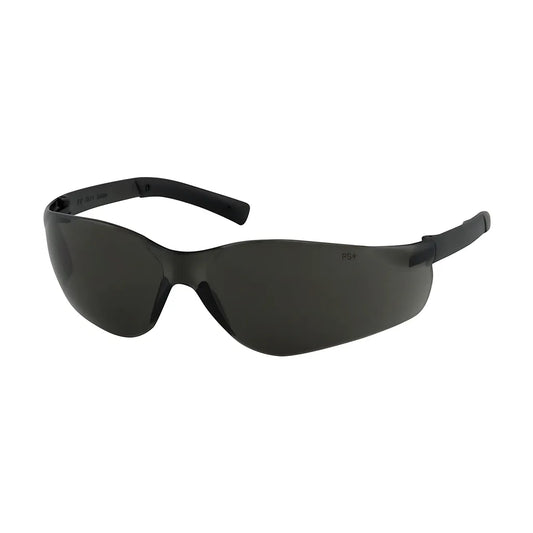Bouton Optical 250-06-5521 Rimless Safety Glasses With Dark Gray Temple, Gray Lens And Anti-Scratch / Anti-Fog Coating 250-06-5521-11202