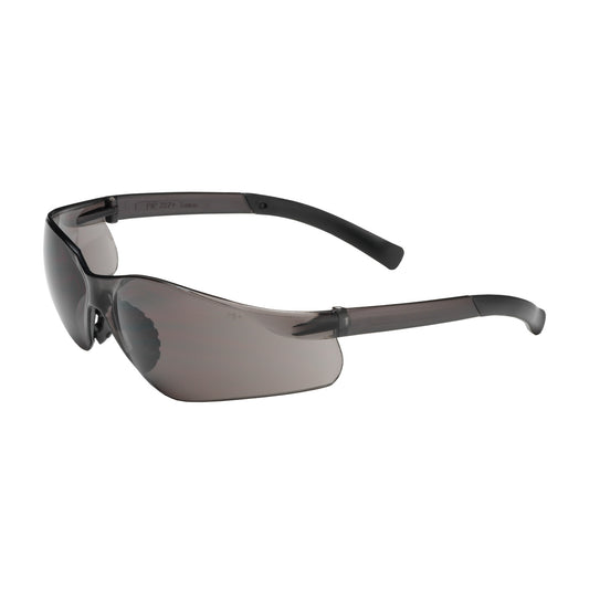 Bouton Optical 250-08-0001 Rimless Safety Glasses with Black Temple, Gray Lens and Anti-Scratch Coating