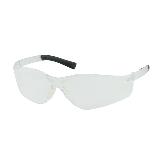 Bouton Optical 250-08-0020 Rimless Safety Glasses with Clear Temple, Clear Lens and Anti-Scratch / Anti-Fog Coating