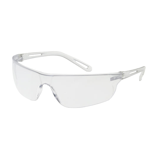 Bouton Optical 250-09-0020 Rimless Safety Glasses with Clear Temple, Clear Lens and  Anti-Scratch / Anti-Fog Coating