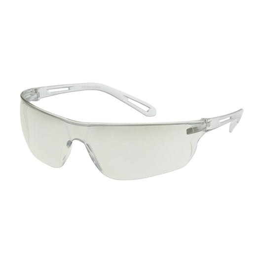Bouton Optical 250-09-0002 Rimless Safety Glasses with Clear Temple, I/O Lens and Anti-Scratch Coating