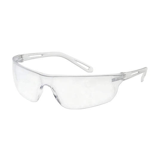 Bouton Optical 250-09-0020 Rimless Safety Glasses With Clear Temple, Clear Lens And  Anti-Scratch / Anti-Fog Coating 250-09-0020-11217