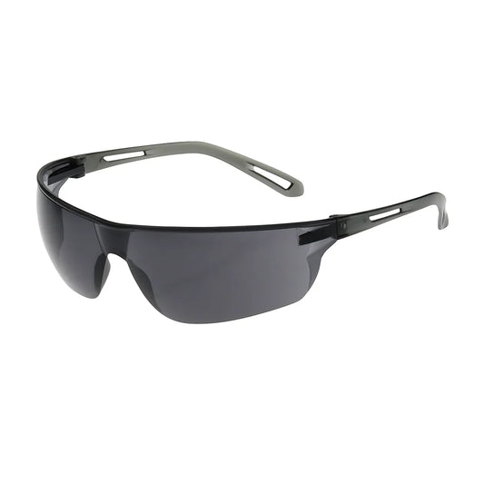 Bouton Optical 250-09-0021 Rimless Safety Glasses With Gray Temple, Gray Lens And  Anti-Scratch / Anti-Fog Coating 250-09-0021-11218