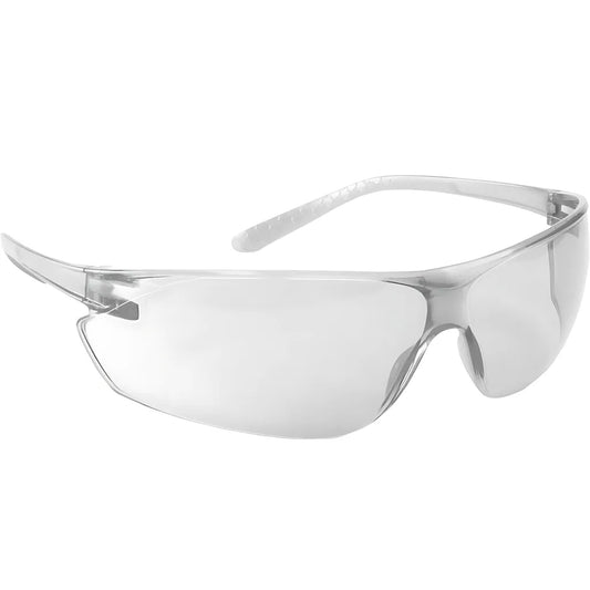 Bouton Optical 250-14-0000 Rimless Safety Glasses With Clear Temples, Clear Lens And Anti-Scratch Coating 250-14-0000-11239
