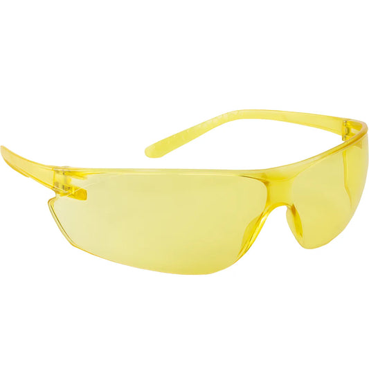 Bouton Optical 250-14-0009 Rimless Safety Glasses With Amber Temple, Amber Lens And Anti-Scratch Coating 250-14-0009-11242