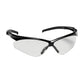 Bouton Optical 250-28-0000 Semi-Rimless Safety Glasses With Black Frame, Clear Lens And Anti-Scratch Coating 250-28-0000-11295