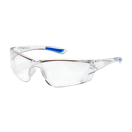 Bouton Optical 250-32-0010 Rimless Safety Glasses With Clear Temple, Clear Lens And Anti-Scratch / Anti-Reflective Coating 250-32-0010-11305