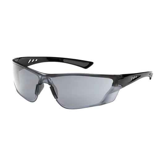 Bouton Optical 250-32-0551 Rimless Safety Glasses With Gloss Black Temple, Light Gray Lens And Fogless 3Sixty Coating 250-32-0551-11315