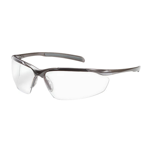 Bouton Optical 250-33-1010 Semi-Rimless Safety Glasses With Gloss Bronze Frame, Clear Lens And Anti-Scratch / Anti-Reflective Coating 250-33-1010-11321