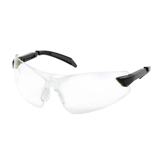 Bouton Optical 250-34-0010 Rimless Safety Glasses With Black Ratcheting Temples, Clear Lens And Anti-Scratch / Anti-Reflective Coating 250-34-0010-11325
