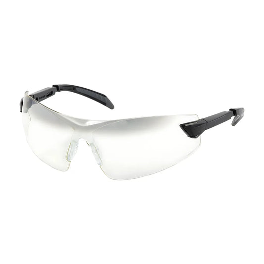 Bouton Optical 250-34-0031 Rimless Safety Glasses With Black Ratcheting Temples, Gradient Lens And Anti-Scratch / Anti-Fog Coating 250-34-0031-11326