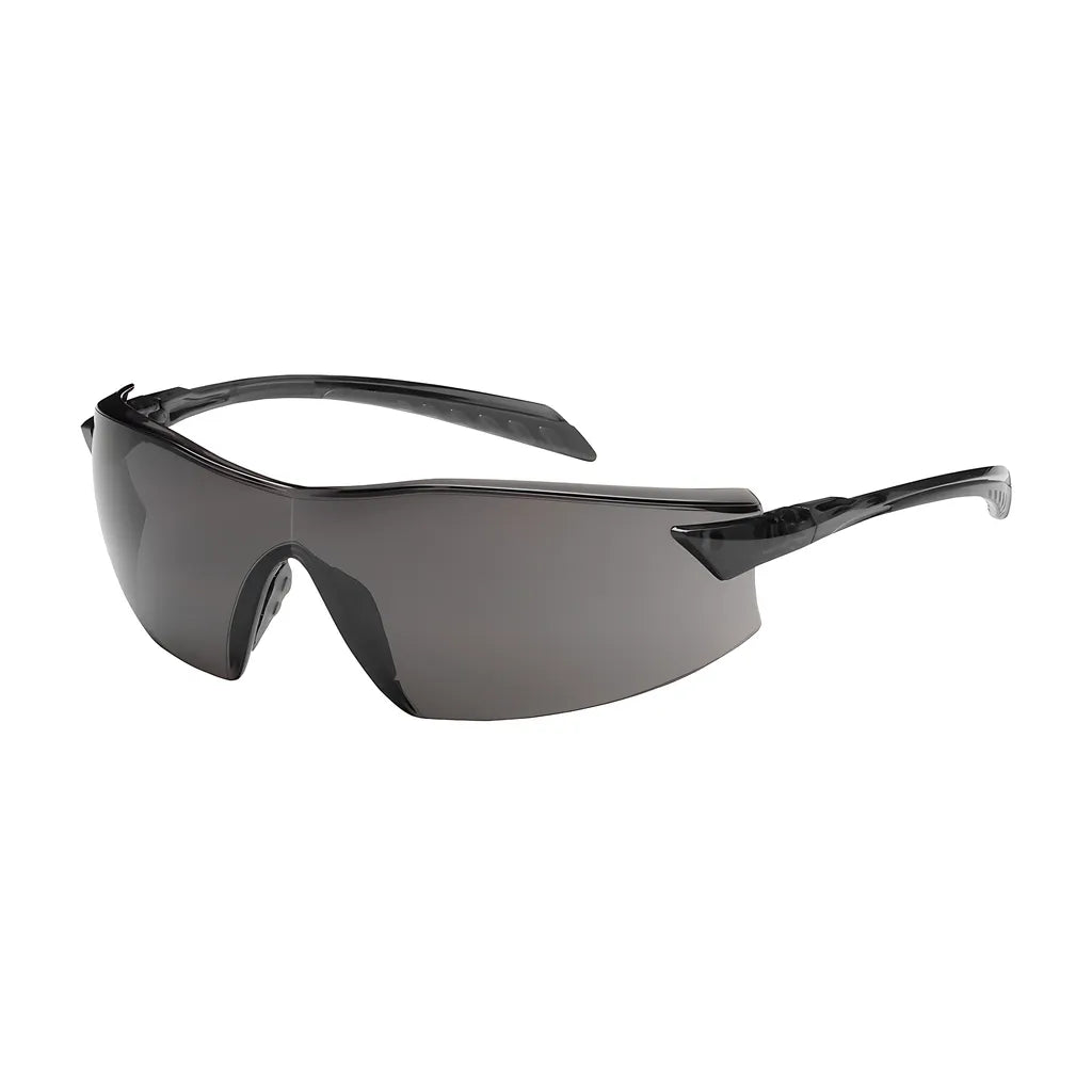 Bouton Optical 250-45-0021 Rimless Safety Glasses With Gray Temple, Gray Lens And Anti-Scratch / Anti-Fog Coating 250-45-0021-11334