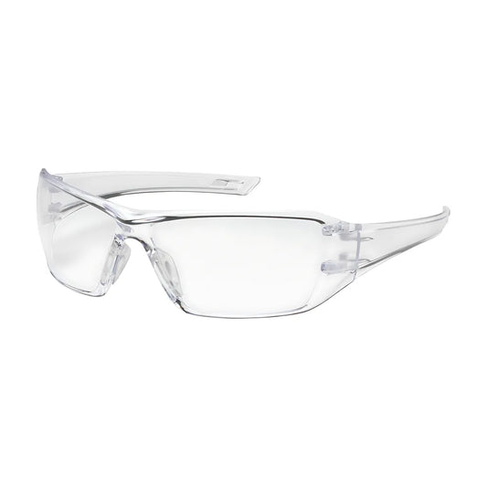 Bouton Optical 250-46-0020 Rimless Safety Glasses With Clear Temple, Clear Lens And Anti-Scratch / Anti-Fog Coating 250-46-0020-11345