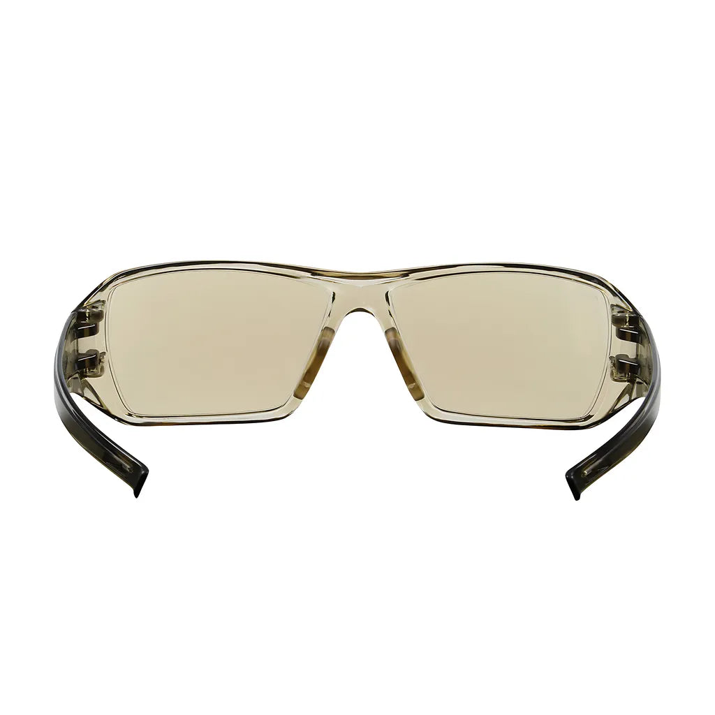 Bouton Optical 250-46-0226 Rimless Safety Glasses With Clear Temple, I/O Blue Lens And Anti-Scratch / Anti-Fog Coating 250-46-0226-11349