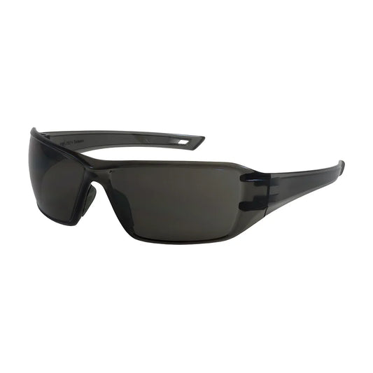 Bouton Optical 250-46-0521 Rimless Safety Glasses With Gray Temple, Gray Lens And Anti-Scratch / Fogless 3Sixty Coating 250-46-0521-11353