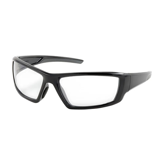 Bouton Optical 250-47-0020 Full Frame Safety Glasses With Black Frame, Clear Lens And Anti-Scratch / Anti-Fog Coating 250-47-0020-11356