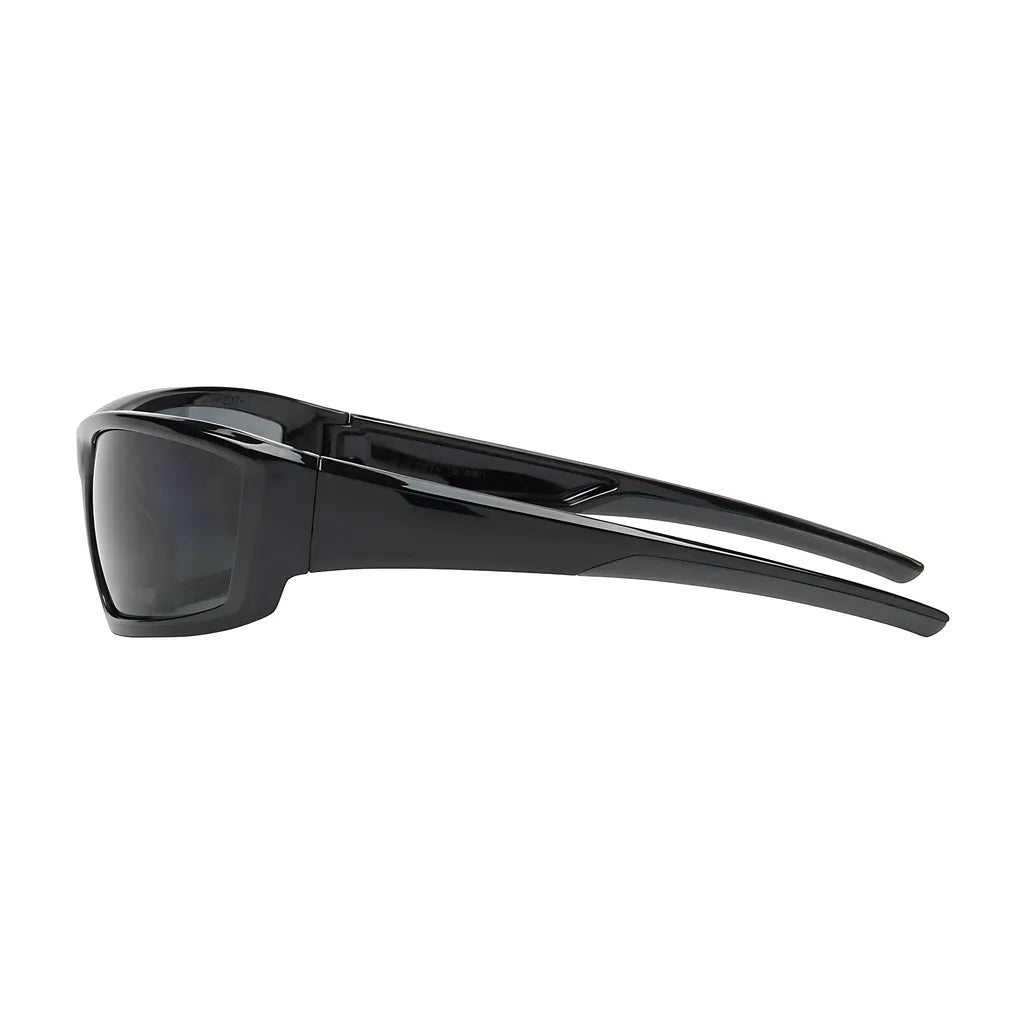 Bouton Optical 250-47-0041 Full Frame Safety Glasses With Black Frame, Polarized Gray Lens And Anti-Scratch / Anti-Fog Coating 250-47-0041-11361