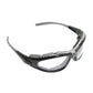 Bouton Optical 250-50-0520 Full Frame Safety Glasses With Black Frame, Foam Padding, Clear Lens And Anti-Scratch / Fogless 3Sixty Coating 250-50-0520-11387