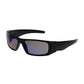 Bouton Optical 250-53-0006 Full Frame Safety Glasses With Black Frame, Blue Mirror Plus Lens And Anti-Scratch / Anti-Reflective Coating 250-53-0006-11394