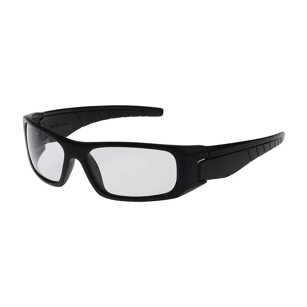 Bouton Optical 250-53-0020 Full Frame Safety Glasses With Black Frame, Clear Lens And Anti-Scratch / Anti-Fog Coating 250-53-0020-11398