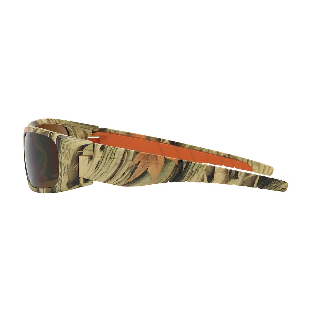 Bouton Optical 250-53-1024 Full Frame Safety Glasses With Camouflage Frame, Brown Lens And Anti-Scratch / Anti-Fog Coating 250-53-1024-11402