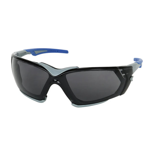 Bouton Optical 250-54-0021 Rimless Safety Glasses With Gray Frame, Gray Lens, Foam Padding And Anti-Scratch / Anti-Fog Coating 250-54-0021-11406