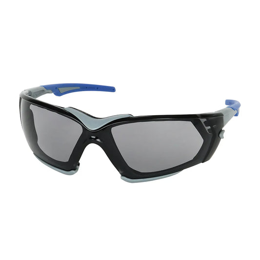Bouton Optical 250-54-0551 Rimless Safety Glasses With Gray Frame, Light Gray Lens, Foam Padding And Anti-Scratch/ Fogless 3Sixty Coating 250-54-0551-11411