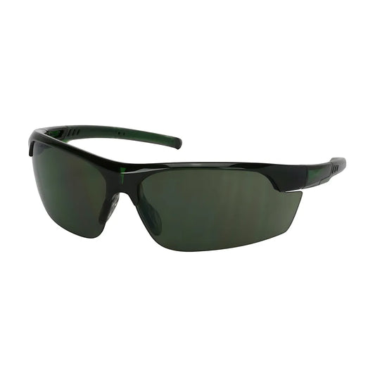 Bouton Optical 250-58-0521 Semi-Rimless Safety Glasses With Green Frame, Green Lens And Fogless 3Sixty Coating 250-58-0521-11415