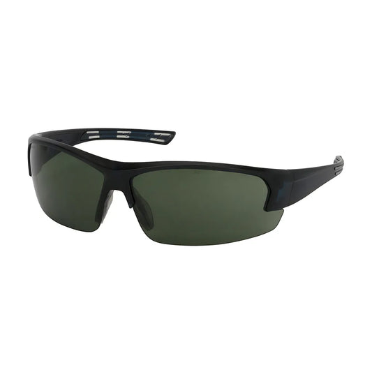 Bouton Optical 250-59-0521 Semi-Rimless Safety Glasses With Dark Blue Frame, Green Lens And Fogless 3Sixty Coating 250-59-0521-11419