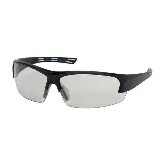 Bouton Optical 250-59-0551 Semi-Rimless Safety Glasses With Dark Blue Frame, Light Gray Lens And Fogless 3Sixty Coating 250-59-0551-11420