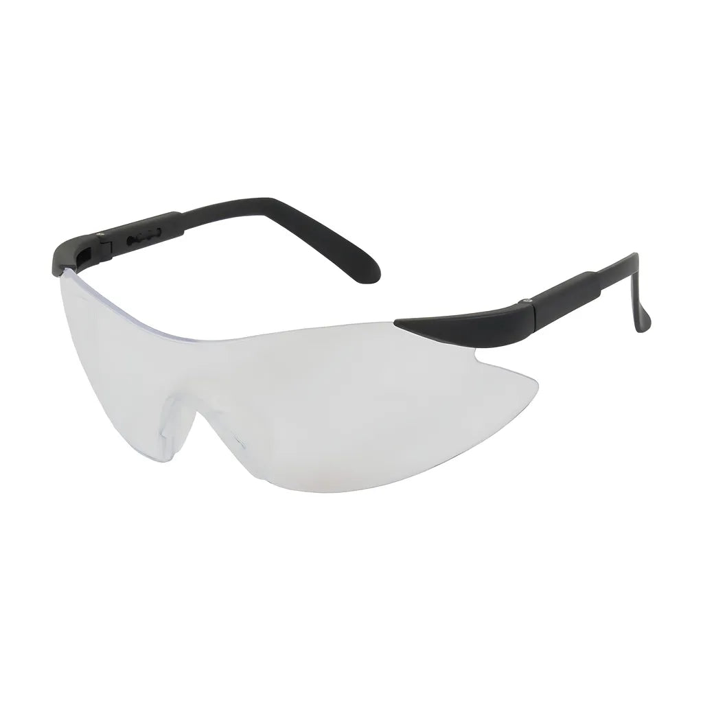 Bouton Optical 250-92-0000 Rimless Safety Glasses With Black Temple, Clear Lens And Anti-Scratch Coating 250-92-0000-11426