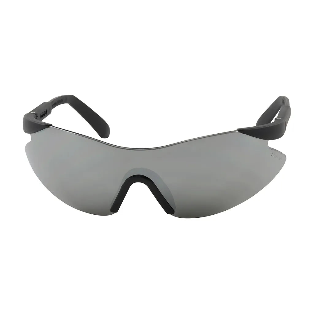 Bouton Optical 250-92-0005 Rimless Safety Glasses With Black Temple, Silver Mirror Lens And Anti-Scratch Coating 250-92-0005-11428