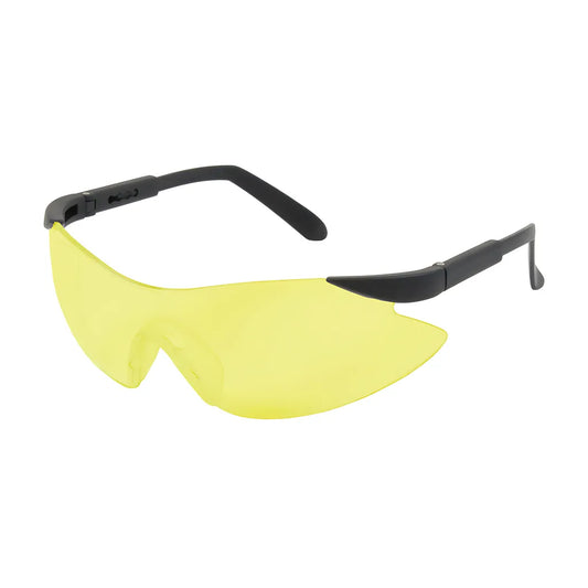 Bouton Optical 250-92-0009 Rimless Safety Glasses With Black Temple, Amber Lens And Anti-Scratch Coating 250-92-0009-11430