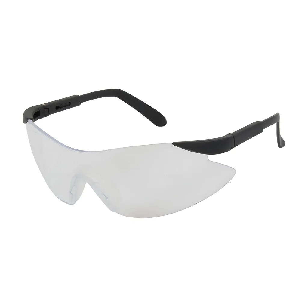 Bouton Optical 250-92-0020 Rimless Safety Glasses With Black Temple, Clear Lens And Anti-Scratch / Anti-Fog Coating 250-92-0020-11431