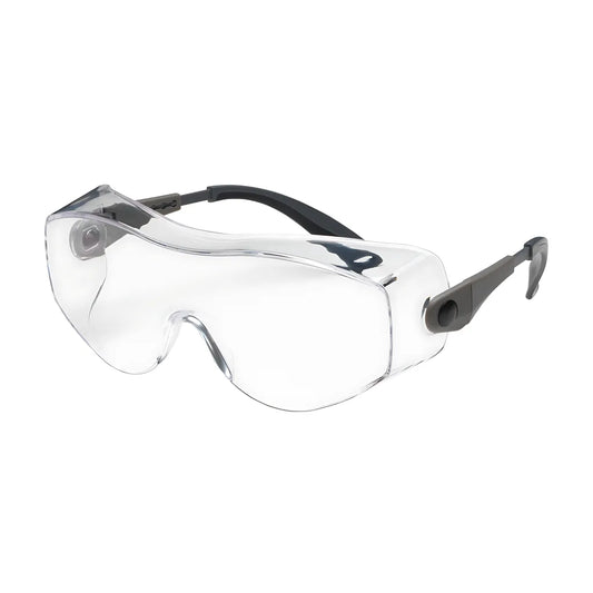 Bouton Optical 250-98-0020 Otg Rimless Safety Glasses With Black / Gray Temple, Clear Lens And Anti-Fog / Anti-Scratch Coating 250-98-0020-11439