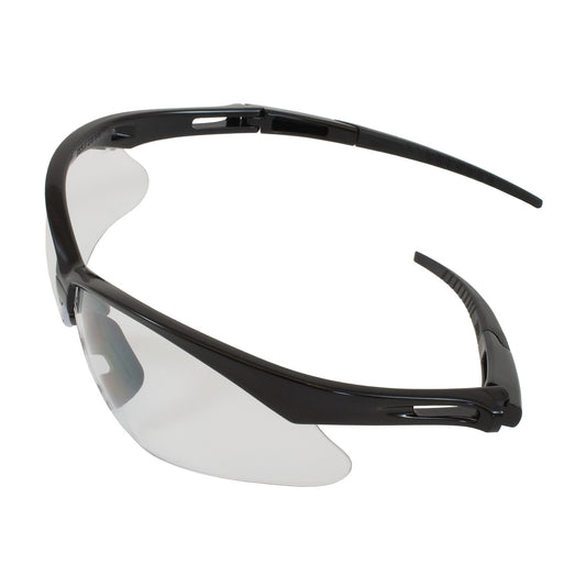 Bouton Optical 250-AN-10520 Semi-Rimless Safety Glasses with Black Frame, Clear Lens and FogLess 3Sixty Coating